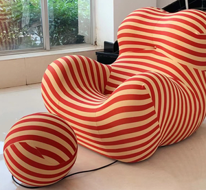 Sillón Individual de Tela de Lujo Nórdico Moderno, Extensible, para Uso en el Hogar, en la Sala de Estar o el Dormitorio - Product Image 3