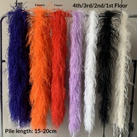 Bandes de plumes d'autruche (1 à 10 couches, 15-20 cm) – Accessoires multicouches pour ourlets de jupes de mariage, de carnaval et de robes de danse latine
