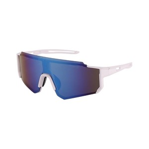Gafas de Ciclismo Polarizadas con Marco Blanco, Lentes de PC, Protección UV400, para Deportes al Aire Libre, Conducción, Resistentes al Viento - Product Image 1