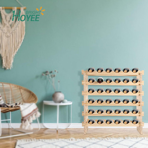 2 pezzi 6 Tier 36 porta vino in legno espositore scaffali in piedi in legno portabottiglie per la <span class=keywords><strong>cucina</strong></span>, cantina, pavimento - Product Image 5