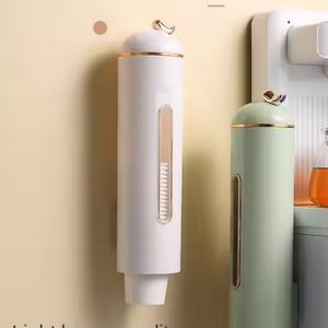 Estante de almacenamiento de vasos de plástico desechable de lujo OEM, soporte cuentagotas automático de doble propósito para organizador de oficina - Product Image 2