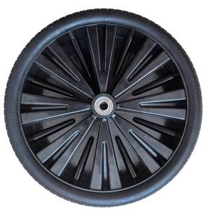 Langlebige Pneumatische Vollgummireifen Polyurethan-Schaum Kunststoff-Rad Lenkrollen Hohe Haltbarkeit Zubehör 15mm Loch - Product Image 5