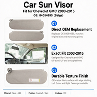 Pare-soleil beige 84054695 compatible avec Chevrolet GMC 2003-2015, pièces de rechange automobiles