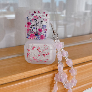 Étui à fleurs antichoc en TPU souple transparent de luxe personnalisé pour AirPods Pro <span class=keywords><strong>2</strong></span> Housse de protection - Product Image 3