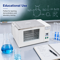 Cenlee Bak Mandi Air Termostatik dengan Pompa Sirkulasi Baja Tahan Karat 304 Layar LED RT+5-100C untuk Laboratorium Pengajaran Kimia Sekolah