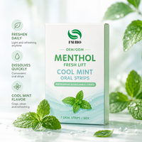 Bandes buccales au menthol sans sucre à marque privée, saveur menthe fraîche, pour une haleine fraîche et une sensation de fraîcheur intense