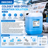 INKORO Professional Offset Press Fountain Solution OR-208 untuk Pencetakan Coldset Web dan Penglembapan Plat yang Efektif 25L