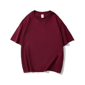 T-shirt vierge personnalisé pour homme, col rond oversize, épaules tombantes, grammage lourd 220 g/m², en pur coton respirant, pour le sport et le travail d'équipe - Product Image 4