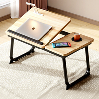 Escritorio Plegable de Madera para Computadora Portátil/Tablet, Mesa de Estudio Pequeña para Dormitorio de Estudiantes