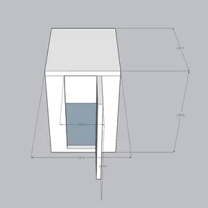 -15'C begehbarer Kühler 1,6*1,6*2m Kühlraum mit 1,5 PS Monoblaock-Kondensatore inheit 1PH 120V 60Hz Blaster Gefrier schrank Kühlraum