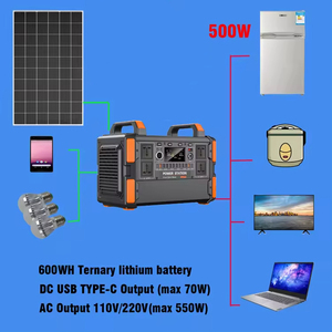 Centrale électrique portable 1000w 1008Wh 500w 600w 1200w 1500w 2000w 3000w Générateur de centrale électrique portable d'extérieur avec énergie solaire - Product Image 4
