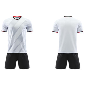 Camiseta de Fútbol de Manga Corta con Cuello Redondo, Transpirable y de Secado Rápido, de Poliéster/Algodón, con Nombre de Equipo Personalizado, Uniformes de Fútbol para Clubes de Liga, Precio Bajo - Product Image 2