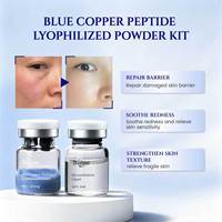 Kit de poudre lyophilisée de peptide de cuivre bleu GHK-Cu OEM/ODM, aide à raffermir la peau, à lisser les ridules et à stimuler l'éclat de la peau