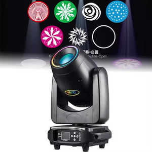 New DJ ánh sáng 200W 7 màu + trắng DMX512 dẫn tại chỗ di chuyển đầu ánh sáng với vòng tròn vòng tròn - Product Image 1