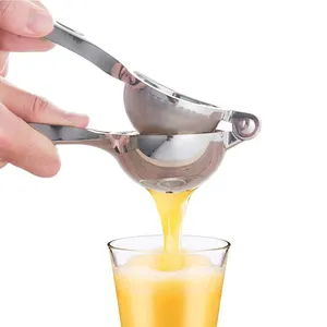 عصارة ليمون يدوية عصارة ليمون يدوية عصارة برتقال من الفولاذ المقاوم للصدأ أداة مطبخ ضغط عصير يدوي معدني صغير
