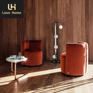 Chaise de luxe faite sur commande de conception <span class=keywords><strong>sans</strong></span> <span class=keywords><strong>fauteuil</strong></span> tapissé de forme ronde de tissu de jambe pour le salon - Product Image 5