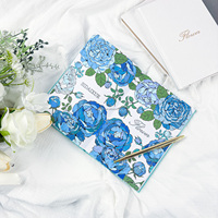 Cahier à couverture rigide avec logo en relief de haute qualité A5 Flower Diary Journal avec bord de couleur