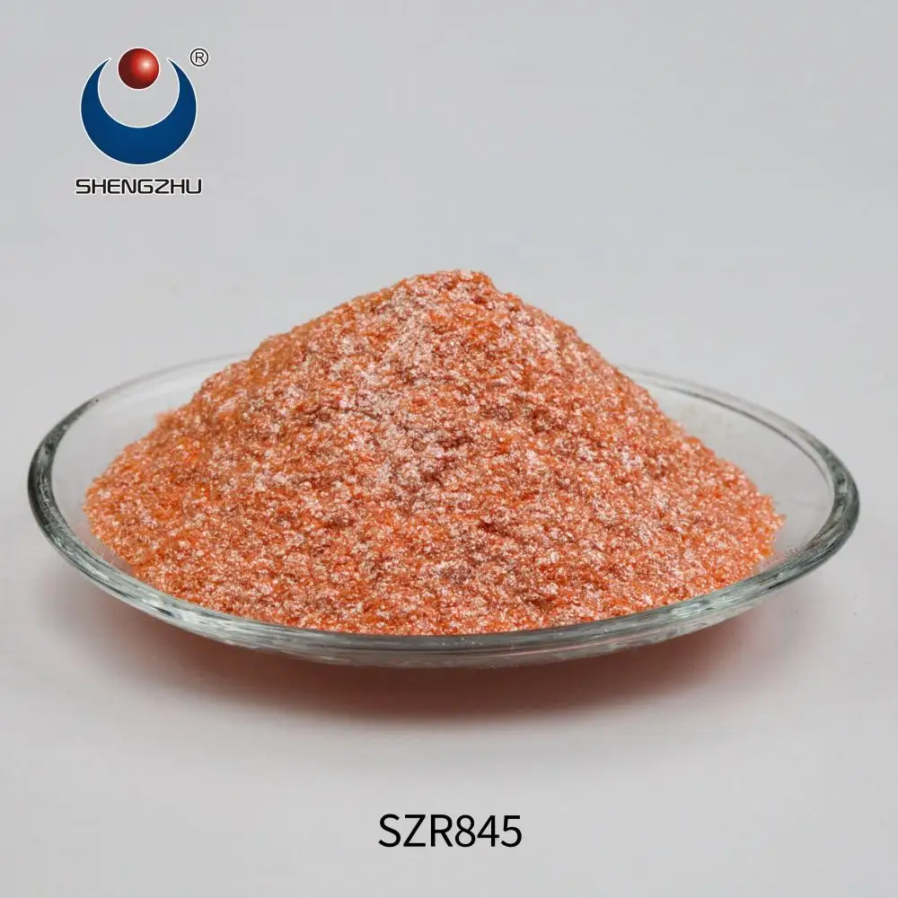 Shengzhu diamante laranja glitter flocos em pó vidro super brilhante pigmento pérola