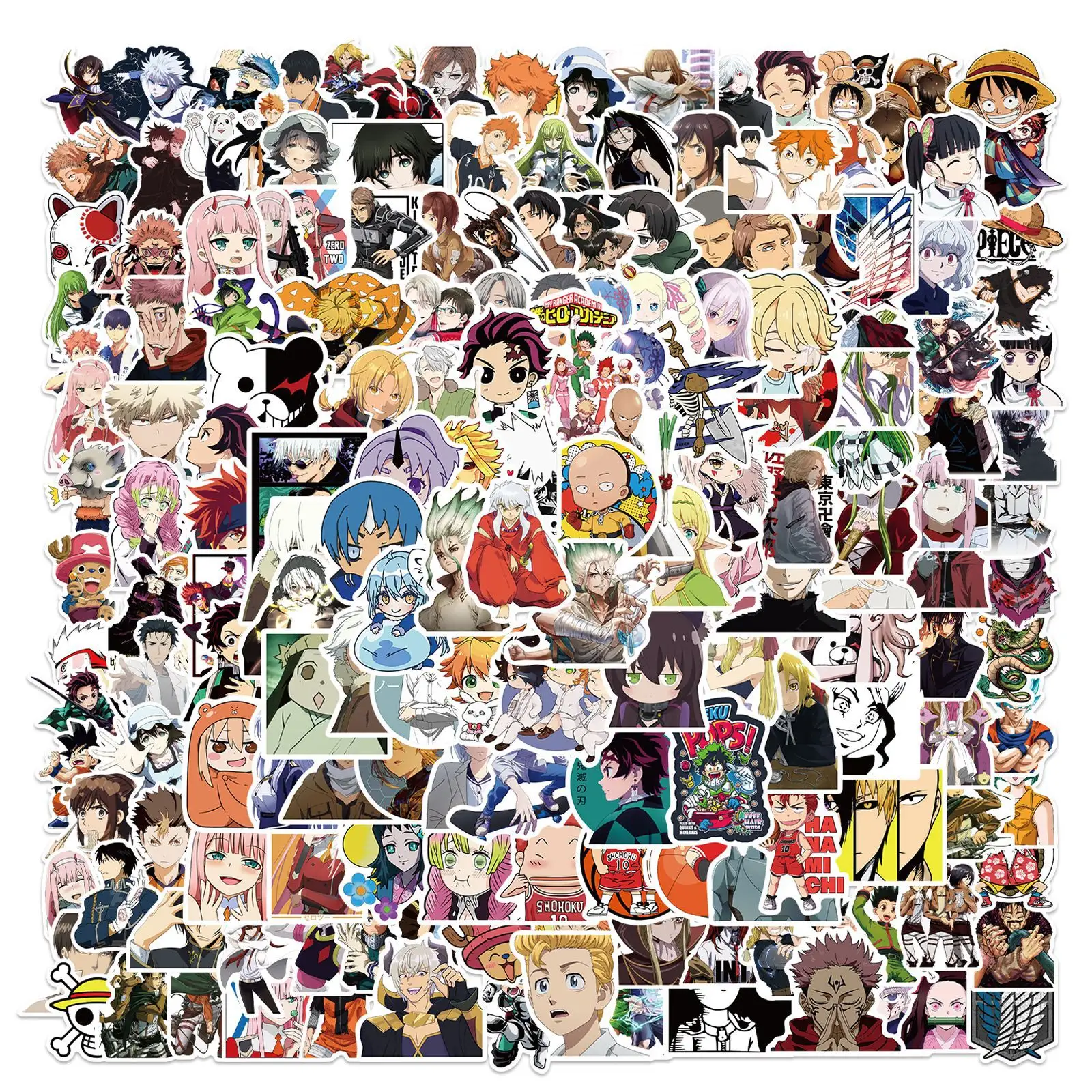200 adet/takım Mix Anime karakterler çıkartmalar su geçirmez kaldırmak özel popüler etiket