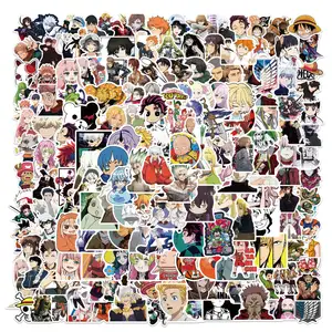 Adesivo de personagens do anime à prova d'água, adesivo popular personalizado, 200 pçs/set