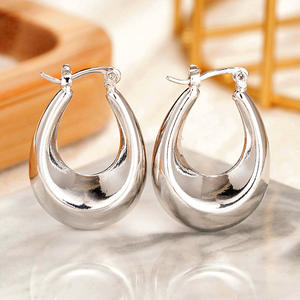 Orecchini pendenti estivi a goccia in lega placcata oro, stile classico unisex E4501 - Product Image 5