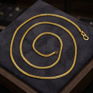 Collares de Cadena con Cuentas Chapadas en Oro de 14K, 18K y 24K al por Mayor, Collares de Cadena de Moda, Diseño de Cadena Moderno, Cadena de Latón Dorado - Product Image 3