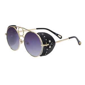 Doisyer 2020 Ladies <span class=keywords><strong>steampunk</strong></span> Sunglasses thời trang Kính da với vàng hoặc bạc khung cho ngoài trời mặc - Product Image 3