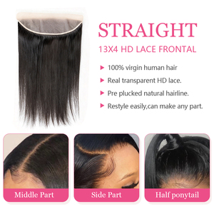 Closure frontale en dentelle droite 100% cheveux vierges brésiliens non traités, noir naturel, cuticules alignées, cheveux humains en gros - Product Image 3