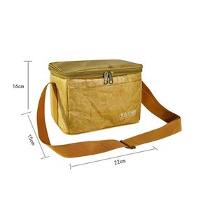 Bolsa térmica personalizada con logotipo, al por mayor, impermeable, de papel kraft, moderna y elegante, de Tyvek, aislada, OEM, para el almuerzo. - Product Image 3