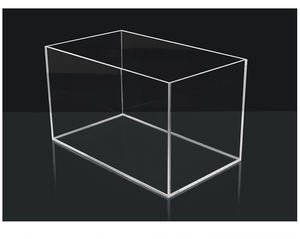 אולטרה לבן קטן freestandplay aquarium ידידותי לסביבה מלבני אקריליק מלבני דגים טנק תצוגה יצירתי חשוף - Product Image 4