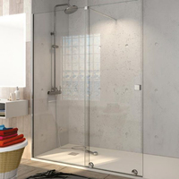 Cabine de douche d'angle sur mesure en aluminium coulissant avec cadre pour appartement