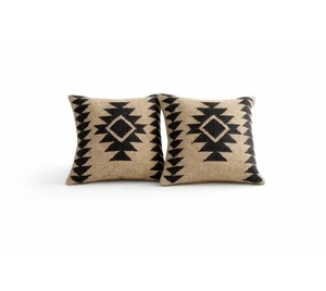 Funda de Almohada Kilim Geométrica Tejida a Mano, Funda de Cojín Ecológica de Lana y Yute para Decoración del Hogar y Hoteles, Almohada Decorativa Personalizable - Product Image 1
