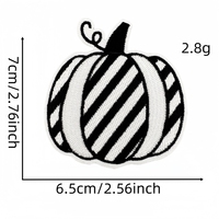 Patchs brodés tendance à thermocoller en forme de citrouille d'Halloween pour enfants, petits badges en jean pour sacs et sweats à capuche, type PVC
