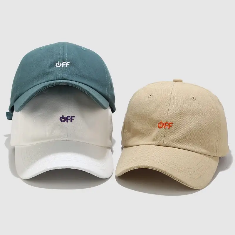 Intage-sombreros de béisbol con logo bordado unisex, gorras de béisbol de color caqui Sin estructura, 100% algodón