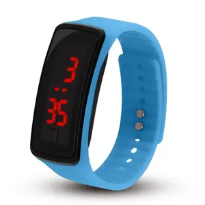 Children's Day Gift Clock Hand Watch Storage Waterproof Watch Digital Sport Silicon Kids Watch Plastic