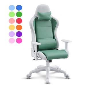 <span class=keywords><strong>Silla</strong></span> de estilo de juego de carreras de gama alta al por mayor tela de cuero verde blanco ajuste 2d reposabrazos tela resistente <span class=keywords><strong>Silla</strong></span> de juego ergonómica - Product Image 1