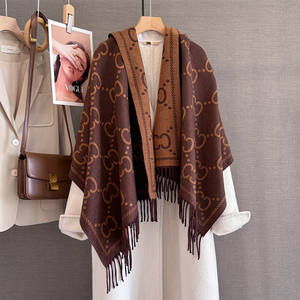 סיטונאי 2026 כפול צעיף חורף מכתב cc מעצב צעיף ארוך עם צעיף חם נשים יצרנית - Product Image 5