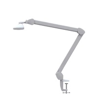 Lampe de bureau à pince LED réglable avec commande tactile, bras articulé, protection oculaire, lumière de lecture et de travail pour bureau, salon, étude