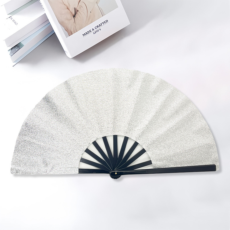 Plastic bone-fan silver
