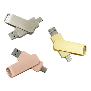 แฟลชไดรฟ์ SSD USB 3.0 ความเร็วสูงแบบขายส่ง ชนิด Type-C ตัวเรือนโลหะหมุนได้สองด้าน รับทำสีและโลโก้ตามสั่ง สำหรับโปรโมชั่นธุรกิจ - Product Image 2