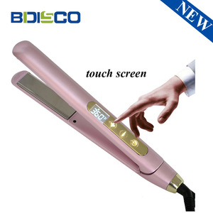 Bdisco Hair Straightener Touch Screen Floating Titanium Plate Electric With Glove For Home Use - Product Image 2