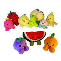 2025 Nieuwe Hot Selling Cartoon Fruit Pluche Speelgoed Superzacht PP Katoen Knuffel voor Kinderen Baby Knuffel Schattig Promotie Sleutelhanger