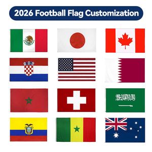 Drapeau de supporters de football Gahumi 2026 Canada Mexique États-Unis Australie, nouveau style, prix réduit, 3x5 pieds, imprimé double face, tous pays - Product Image 4
