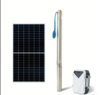 Pompe solaire multifonction 4 pouces AC/DC sans balais haute pression étanche avec turbine en plastique, garantie OEM 3 ans pour puits agricoles