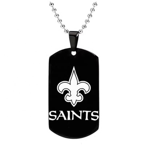 Vente en gros de colliers à chaîne pour hommes New Orleans Saints Championship Fashion Football Nf <span class=keywords><strong>l</strong></span> Team Logo Pendant Necklace - Product Image 1