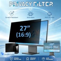 Film Privasi Komputer 2 Arah 180 Derajat Anti Spy Filter untuk Lenovo 27 Inch 16:9 Anti Refleksi Anti Spy Pelindung Layar Privasi