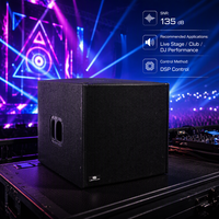 Subwoofer actif en bois IMPACTO-18SUB, 18 pouces, 1200W RMS, DSP Bi-AMP, 135dB, subwoofer professionnel pour DJ, scène, événement