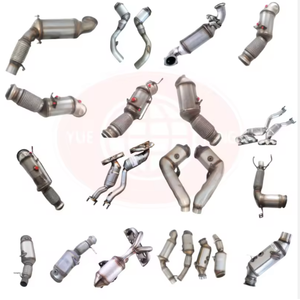 Collecteur d'échappement catalytique en acier inoxydable à haut débit, convertisseur catalytique à trois voies pour les séries Euro4 Euro5, nouveau, personnalisable - Product Image 2