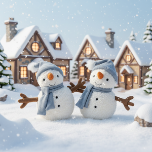 Jouets en peluche super doux Jelly Cat du Royaume-Uni, bonhomme de neige, sapin de Noël, flocon de neige, lapin, décorations de Noël, cadeaux mignons - Product Image 4