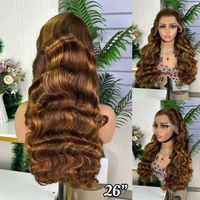 Perruques Lace Front HD sans colle en cheveux vierges pour femmes noires, vente chaude, longueur moyenne, ondulées, densité 180%, toutes couleurs